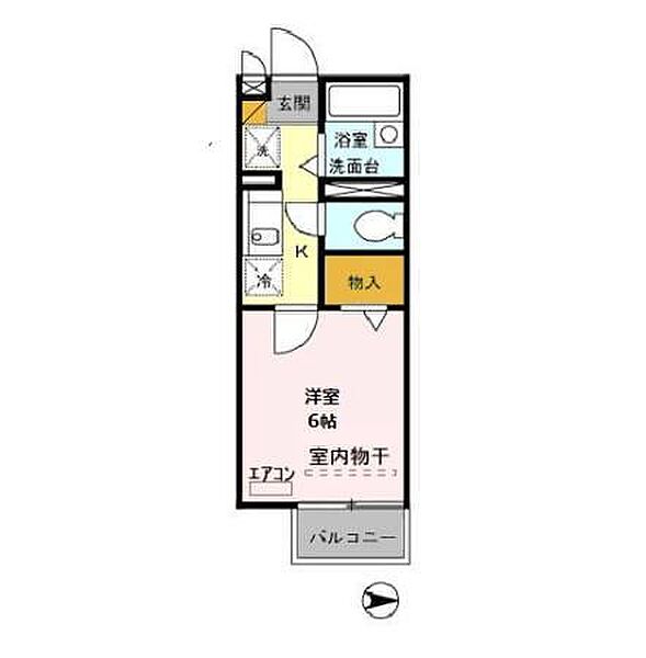 フレールヒル1 201｜千葉県松戸市常盤平３丁目(賃貸アパート1K・2階・20.00㎡)の写真 その2