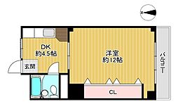 生和巽マンション 1DKの間取図画像