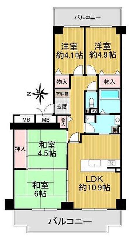 4LDK 間取り