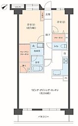 ライオンズマンション上野芝五丁 2LDKの間取図画像