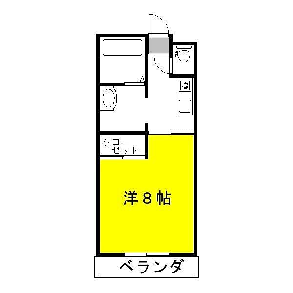 プリーザントハウスＪ－5 201｜滋賀県長浜市八幡東町(賃貸マンション1K・2階・26.59㎡)の写真 その2