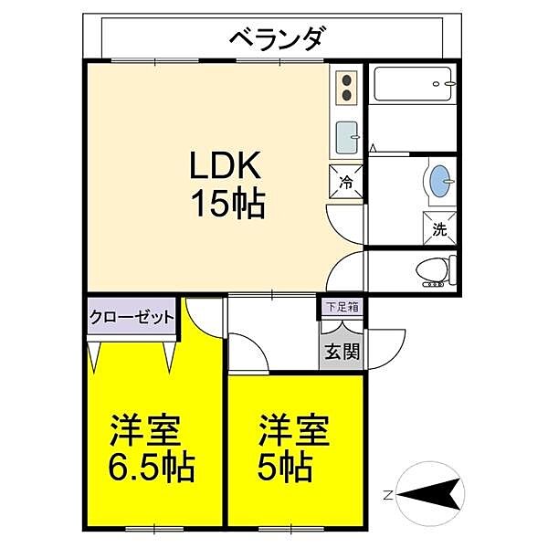 bliss2 106｜滋賀県長浜市南高田町(賃貸マンション2LDK・1階・56.25㎡)の写真 その2