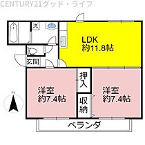 ベルテンポ 102 ｜ 滋賀県長浜市小堀町（賃貸マンション2LDK・1階・57.80㎡） その2