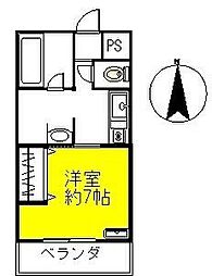 ハイツＦｏｒＹｏｕ2号館 1階1Kの間取り