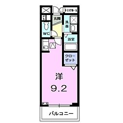 ファウンダーオブティー ワンルームの間取図画像