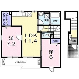 テラソレイユ 2LDKの間取図画像