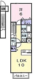イーグルアイ壱番館 1LDKの間取図画像