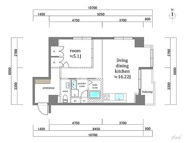 間取り ルミエール聚楽 4階/-