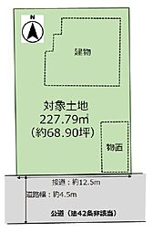座間市四ツ谷　建築条件なし売地
