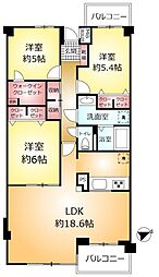 シティパル八柱 3LDKの間取図画像