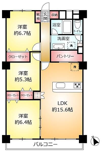 間取りを拡大表示