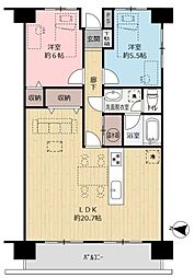 MAC宇都宮コート 2LDKの間取図画像