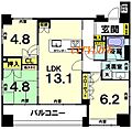 ライオンズ京都四条烏丸レジデンス6階6,980万円