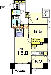 京都市中京区三坊堀川町マンション 3LDKの間取図画像