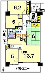 サンマンションアトレ西大路 4LDKの間取り