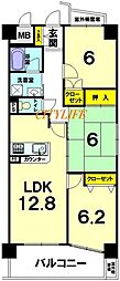 アルモード京都高辻 3LDKの間取り
