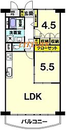 壬生川団地 2LDKの間取図画像