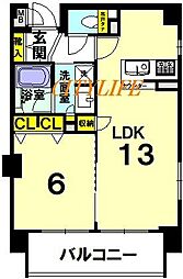 プレサンス京大前 1LDKの間取図画像