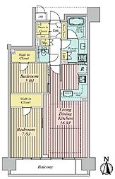ジ・アーバネックス京都四条烏丸テラス 2LDKの間取図画像