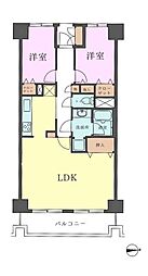 ライオンズガーデン久喜壱番館 2LDKの間取図画像