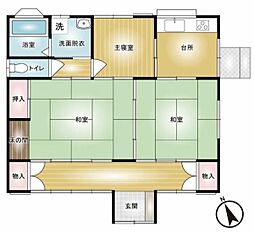 高崎市神戸町平屋中古一戸建て 3Kの間取り