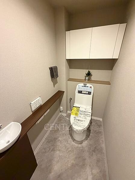 温水シャワー洗浄機能付きです。