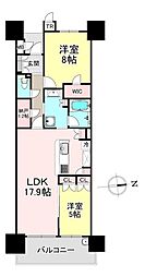 なんばセントラルプラザリバーガーデン　Ａ棟 2SLDKの間取り