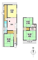 香芝市良福寺　中古戸建 4DKの間取り