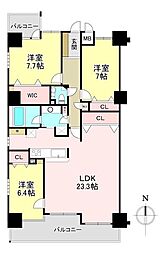 間取図画像 3LDK