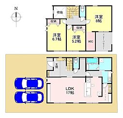 香芝市上中 新築戸建 4期 1号棟