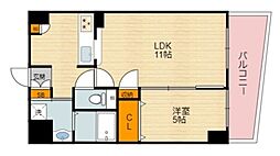 ハイネス岸里 1LDKの間取図画像