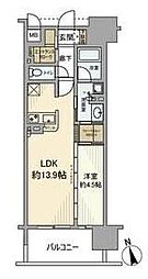 リビオ住吉駅前 1LDKの間取図画像