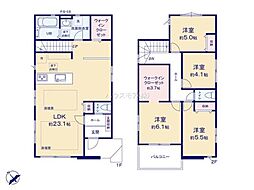 松戸市八ケ崎1丁目 1号棟 新築戸建