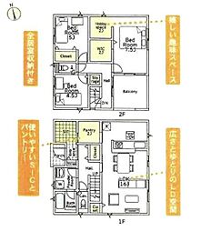 小田急小田原線 本厚木駅 バス8分 金田下宿下車 徒歩6分