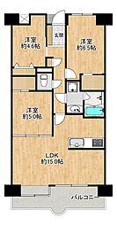垂水五色山アーバンライフ 3LDKの間取図画像