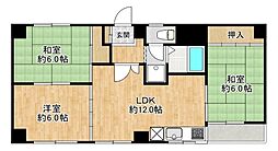 カサベラ大蔵谷 2LDKの間取図画像