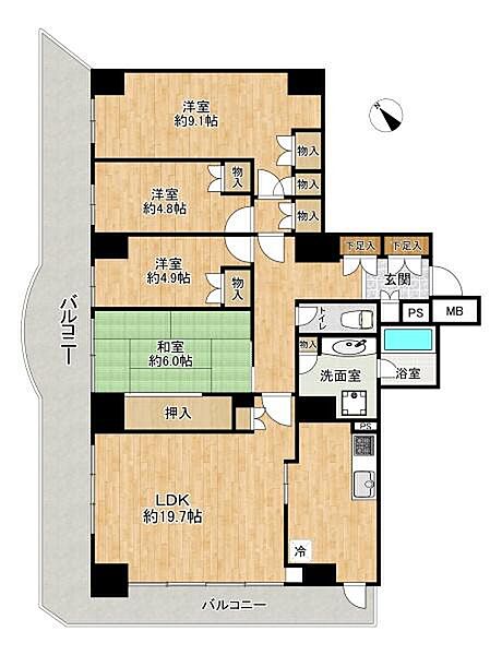 間取りを拡大表示