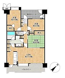 グレイスランドマーク堺光明池 3LDKの間取図画像