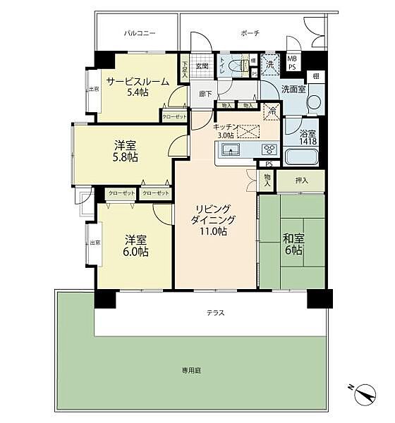 間取りを拡大表示