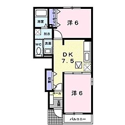 ブローテ 2DKの間取図画像