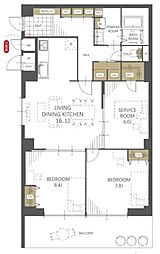 間取図画像 2SLDK