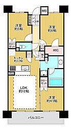 ウエリス平野 3LDKの間取図画像