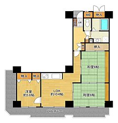 ユニハイム平野公園 3LDKの間取図画像