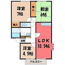 栃木県宇都宮市御幸ケ原町（賃貸アパート3LDK・2階・65.35㎡） その2