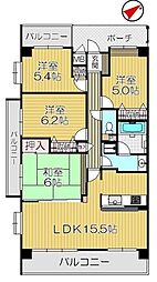 藤和シティホームズ西宮東町 4LDKの間取図画像