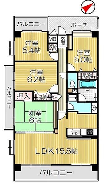 間取りを拡大表示