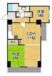 花川アーバンライフ 2LDKの間取図画像