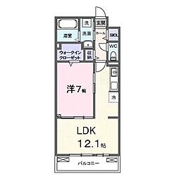 SYS大将軍 1LDKの間取図画像