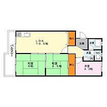 ヴィラ青木ヶ上  ｜ 滋賀県湖南市石部南１丁目（賃貸マンション3LDK・3階・62.00㎡） その2