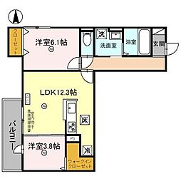 Palais Poire 1階2LDKの間取り